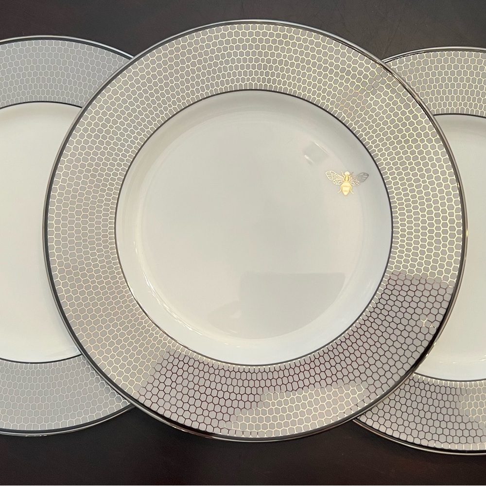 3 Kate Spade by Lenox Crescent Drive White Plates